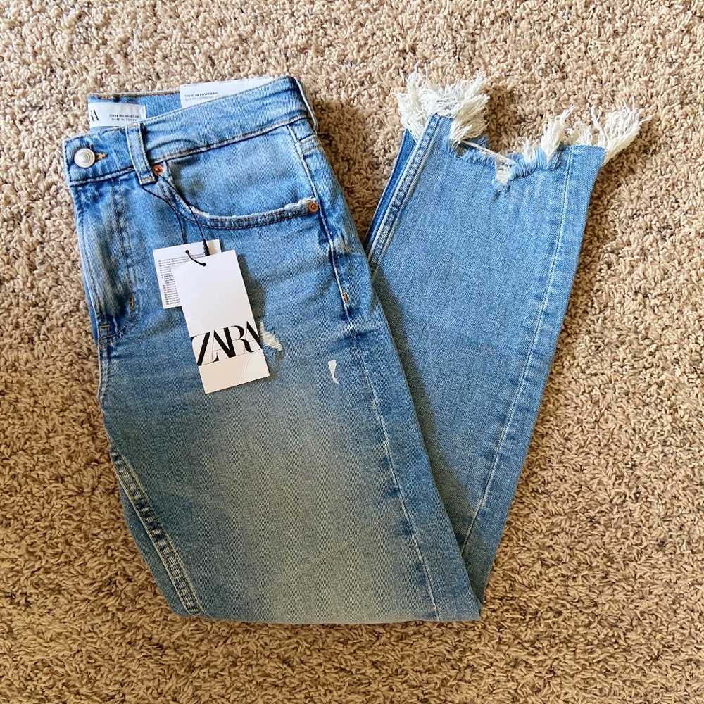 Slim Boyfriend Ripped Jeans